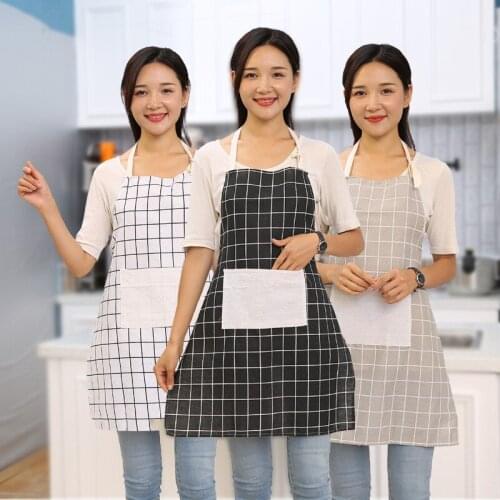 Apron Fashion Lady Women Men Adjustable Cotton Linen High-grade Kitchen Apron for Cooking Baking Restaurant Pinafore Cooking HOT