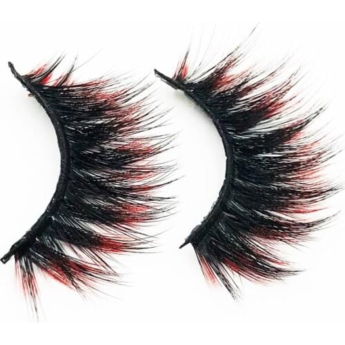 Flash girl E01 19 Styles 1 pairs colorful natural 3D Mink Eyelash custom Private Label