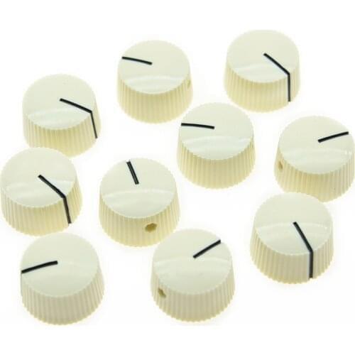 KAISH 10pcs Ivory Vintage Style Barrel Guitar AMP Knob Amplifier Knobs