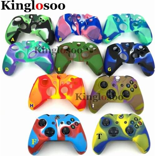 Camo Soft Silicone Case Rubber Skin for Xbox One Game Controller Protective Cover case