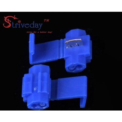 10pcs/lot 802P3 Blue Scotch Lock Quick Splice Crimp Terminal G14 18-14 AWG Hard Soft 0.75-2.5 Wire Connector