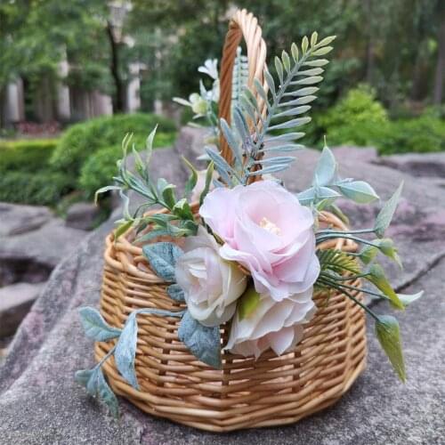 Wedding Petal Toss Basket Flower Girl Basket Ceremony Wedding Decoration Flower Basket Storage Flower Girl Basket Container