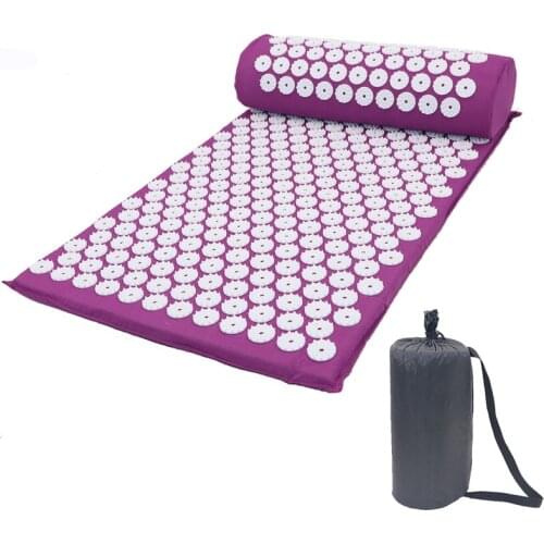 Massager Cushion Massage Yoga Mat Acupressure Relieve Stress Back Body Pain Spike Mat Acupuncture Massage Yoga Mat with Pillow