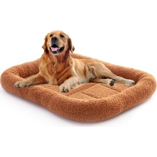 Large Dogs Bed Pet Sofa Bed Mats Super Soft Sherpa Crate Cushion Dog and Pet Bed Pet Carrier Pet Bed in Fleece Machine Washable