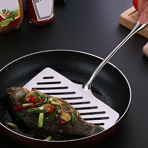 Kitchen Steak Meat Fish Bbq Shovel Clamp Steel Barbecue Turner Fish Grilled Cheese Frying Pancake Spatula