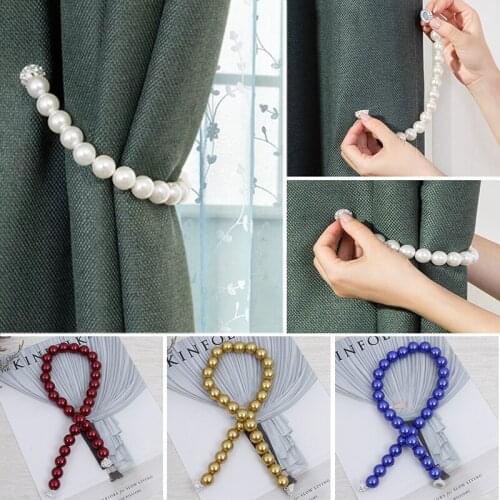 Curtain Buckle Magnetic Pearl Buckle Curtain Tether Back Buckle Clip Accessories Home Office Decoration