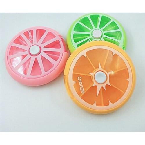 Joylife 6 Grids Mini Cute Lemon Travel Business Pill Case Splitter Tablet Medicine Storage Box Cutter Organizer