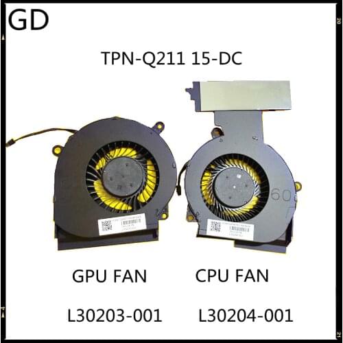 GD Original For HP Shadow Elf 4th Generation Pro TPN-Q211 15-DC Cooling Fan L30204-001 L30203-001 Full Tested Fast Shipping