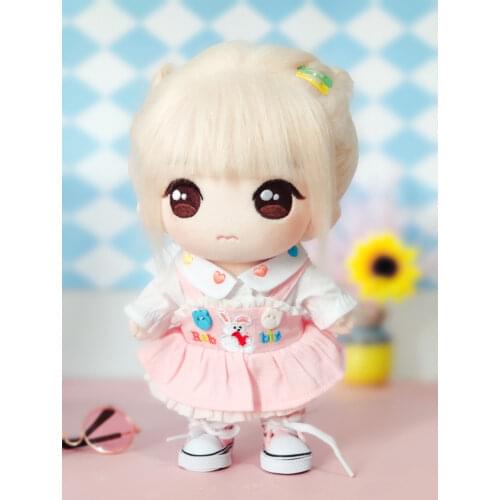 20cm Plush Doll Clothes Rabbit Suit Shirt Top Skirt Underpants Outfit For Kpop JIMIN SUGA Idol Dolls Plushies Toys Free Shipping