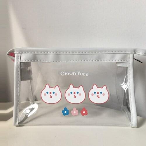 Portable Clear Waterproof Cosmetic Bag with Zipper Transparent Makeup Bag For Woman SCVD889
