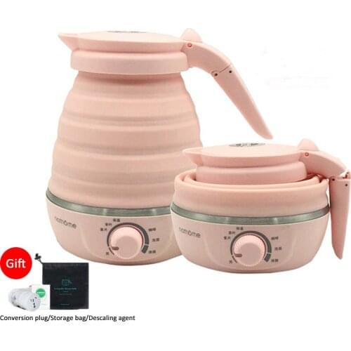 ZK30 Portable Folding Electric Kettle Food Grade Silicone Collapsible Kettle Travel Camping Water Heater Tea Boiler Bottle