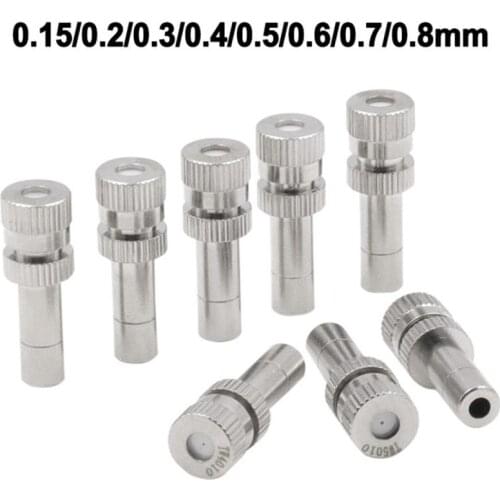 Atomizing Nozzle 6mm Low Pressure Atomizing Cooling Humidifying Nozzle Spray Head Sprinkler Spray Base 0.15-0.8mm Dropshipping