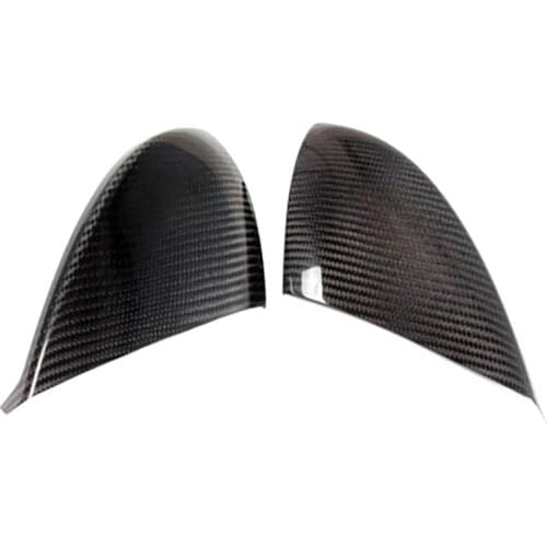 Real Carbon Fiber Rearview Mirror Cover Horn Rearview Mirror for Golf 7