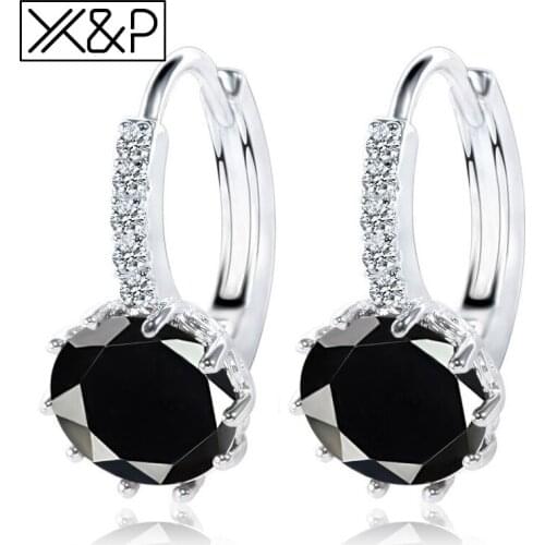 X&P Wedding White Crystal Stud Earrings 2020 for Women Luxury Buy 1 Get 1 gift Cubic Zirconia Small Earrings Accessories Jewelry