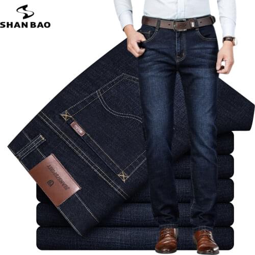SHAN BAO Mens Autumn Jeans