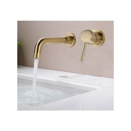 360 degree rotating nozzle new 210MM solid brass wall-mounted lavatory faucet bathroom faucet faucet hot and cold water faucet