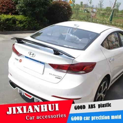 For Hyundai Elantra Spoiler 2016-2018 Elantra Spoiler TF ABS plastic Material Car Rear Wing Color Rear Spoiler