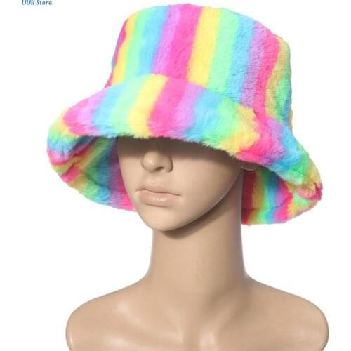 Light-Weight Bucket Hat Fuzzy Warm Keeping Winter Autumn Fisherman Hat