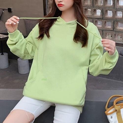 Winter Fleece Hoodies Women Fashion Oversized Drawstring Hooded Sweatshirts Casual Solid Thick Keep Warm Soft Female Hoody Tops