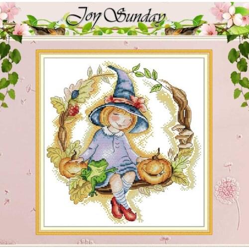 Magic Little Girl Counted Cross Stitch Handmade Cross Stitch 11CT 14CT printed Cross Stitch Kits Embroidery for Needlework