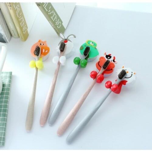 1pc cute Cartoon sucker toothbrush holder suction hooks towel rack bathroom set accessories @4