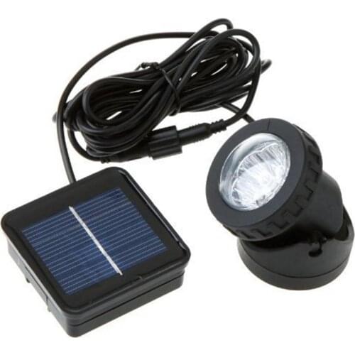 10pcs/lot Waterproof IP68 6 LED Solar Power Underwater Spotlight Floodlight for Garden Swimming Pool Pond Night Light Lamp
