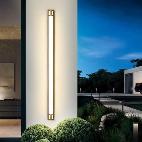 2021 New Modern IP65 Waterproof outdoor LED lamps Gold Black Wall Lightings Garden porch Sconce Light 110V 220V Sconce Luminaire
