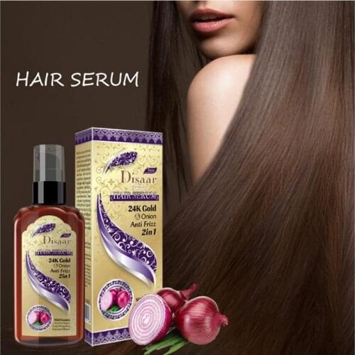 24K Gold & Onion Oil For Hair Care And Protects Damaged Hair For Moisture Hair 120ml Hair Salon Products