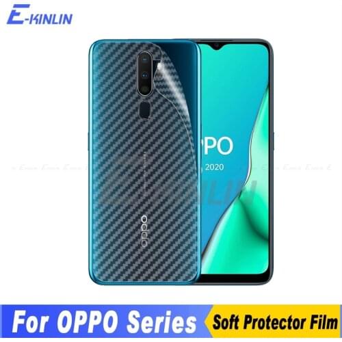 Carbon Fiber Back Cover Screen Protector For OPPO A8 A9x A5 A9 2020 AX5 AX7 A3 A3s A5s A7 Sticker Protective Film Not Glass