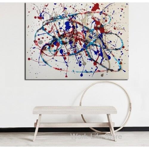 Abstract Artwork Jacksones Pollocker Canvas Posters and Prints Wall Art Painting Decorative Picture Modern Bedroom Home Decor