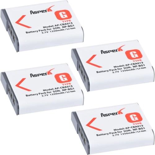 4Pcs 1350mAh NP-BG1 NP BG1 Camera Battery For Sony NPBG1 Cyber-shot DSC-H3 DSC-H7 DSC-H9 DSC-H10 DSC-H20 DSC-H50 DSC-H55 DSC-H70