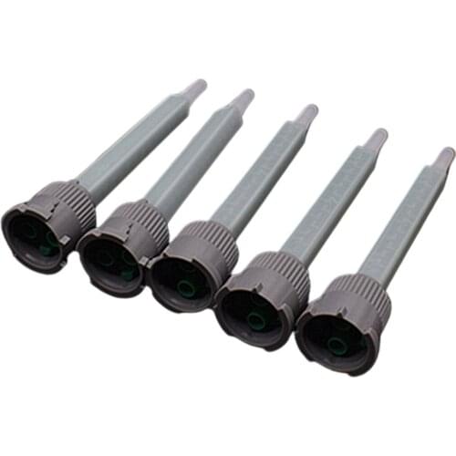 5 Pieces Epoxy Resin Adhesive Applicator Static Mixer Mixing Nozzle AB Glue Gun Mixed Tube Square 1:1 Static Mixing Nozzle Set