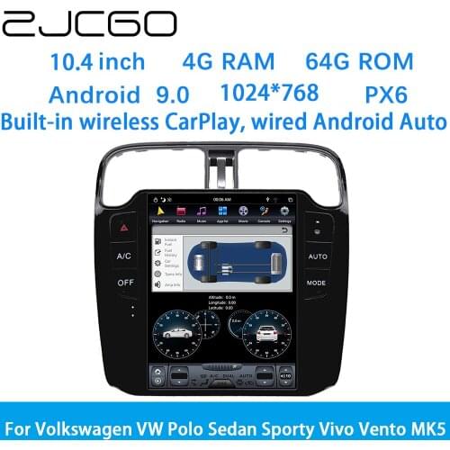ZJCGO Car Multimedia Player Stereo GPS DVD Radio Navigation Android Screen System for Volkswagen VW Polo Sedan Sporty Vivo Vento