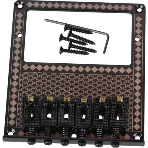 Black Humbucker Bridge Saddle for Electric Guitar Square & Diamond Pattern