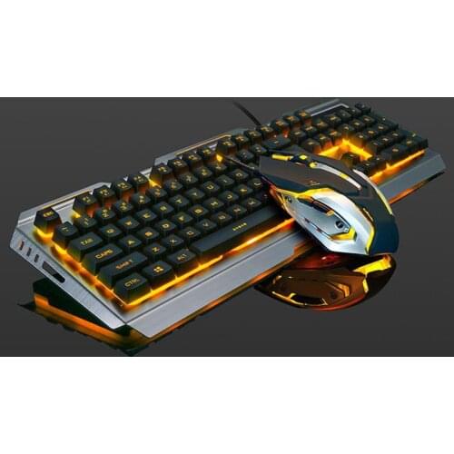 VODOOL 104 keys Gaming Mechanical Keyboard Mouse Set Durable USB Wired Ergonomic RGB Backlight Keyboard Mice Combo Laptop PC