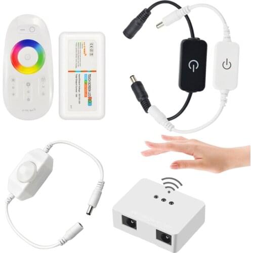DC12V Touch Sensor Switch Controller;2.4G RF Touch Screen Remote RGB / RGBW Controller;Hand Sweep Dimmer Switch for LED Strip