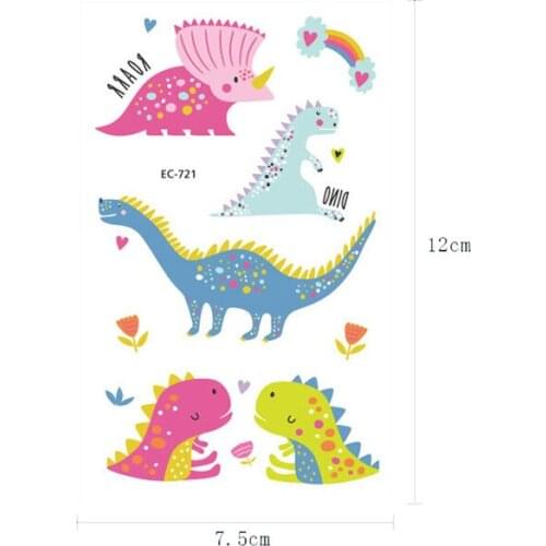 Colorful Jurassic Dinosaur Children Tattoo Stickers Body Face Art Cartoon Temporary Tattoo Kids Hands Children Flash Tatoo Gifts