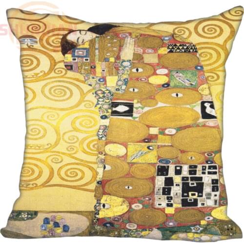 Best New Gustav Klimt Pillowcase Wedding Decorative Pillow Case Custom Gift For Pillow Cover YJW#18