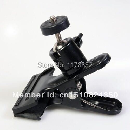 Multi-function Sping Clamp Clip + Ball Socket Head for Photo Studio Camera Flash