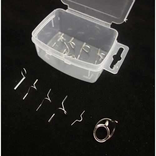 11pcs/pack Fly Rod Guides Set With Storage Box Assorted Fly Fishing Kit Fishing Accessory