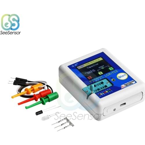 New LCR-TC2 LCD Display Multimeter Transistor Tester for Diode Triode Capacitor Resistor Test Meter ESR LCR NPN PNP MOSFET
