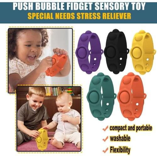 Push Bubble Fidget Toys Unzip the toy Adult Stress Relief Toy Guffo Fidget Toys Stress Reliever Sensory Silicone Squ-eeze Toys