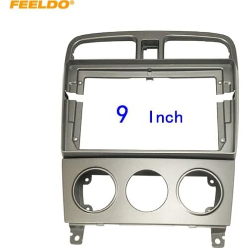 FEELDO Car 2Din Audio Face Plate Fascia Frame For Subaru Forester 04-08 9" Big Screen CD/DVD Player Panel Dash Mount Kit #HQ5290