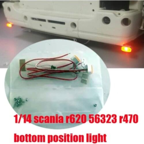 Rc Car Bottom Position LED Lights Lamp For Tamiya Tractor 1/14 Rc Truck Toys SCANIA Model R620 56323 R470 56318 Body Diy Part
