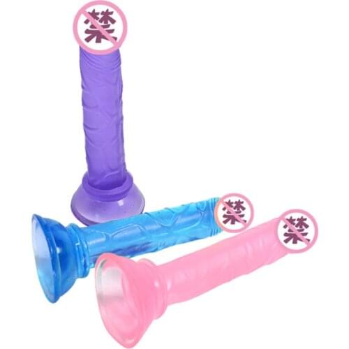 Realistic Dildo for Woman Soft Jelly Suction Cup Penis Anal Butt Plug Crystal Dildo Erotic Toys Penis Dick Dildos for Anal