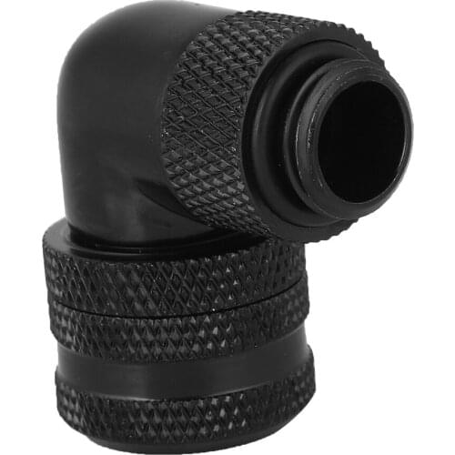 90 Degree Rotary Hard Tube Fitting Adapter Rotating 90 Degrees Water Cooling Adaptors G1/4 Thread for 10x14mm PETG Acrylic Tube