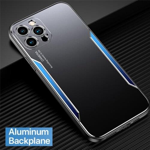 Luxury Matte Aluminum Metal Back Case For iPhone 12 11 Pro Max Mini iPhone 7 8 SE 2020 X XS XR Shockproof Hard Phone Cover Coque