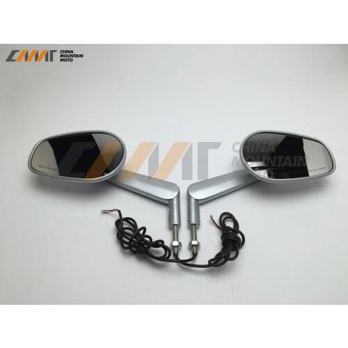 Silver Rear View Mirrors Muscle LED Turn Signals Light case for Harley V-ROD V ROD VRSCF