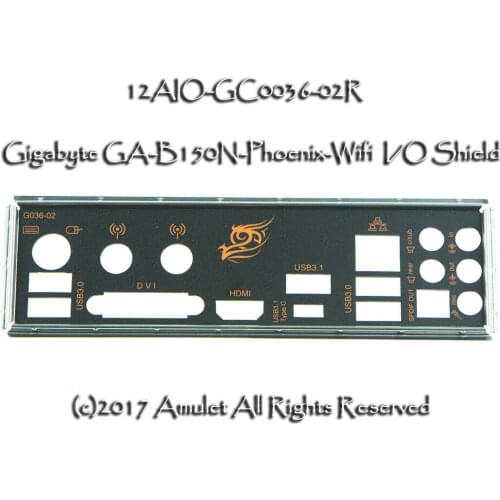 Original IO I/O Shield BackPlate Blende Bracket For Gigabyte GA-B150N-Phoenix-Wifi radiation protection