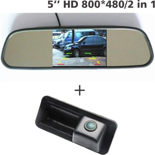 For Ford Focus Fiesta Hatchback Sedan Mondeo CHIA-X 1090K CCD 1/3'' HD +5 inch car mirror monitor TFT LCD 800*480